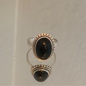 Black onyx sterling silver 925 ring